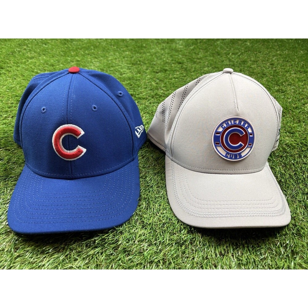 TWO NEW ERA 39THIRTY MLB CHICAGO CUBS HAT CAP LARGE/XL EMBROIDERED